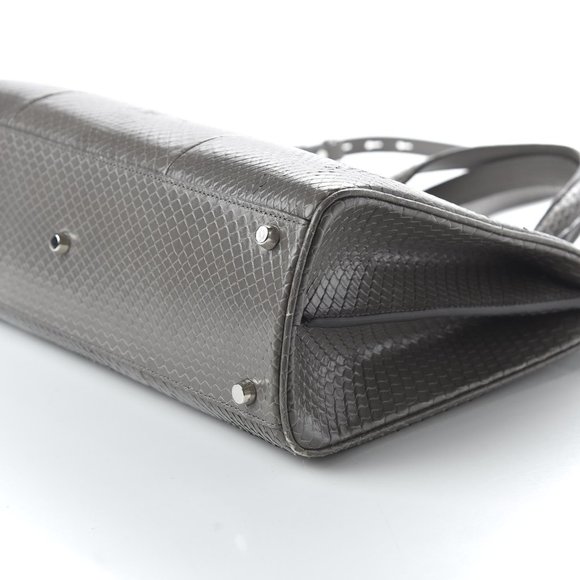 NWT GUCCI GG ZUMI MEDIUM TOP HANDLE PYTHON SATCHEL BAG - Picture 6 of 10